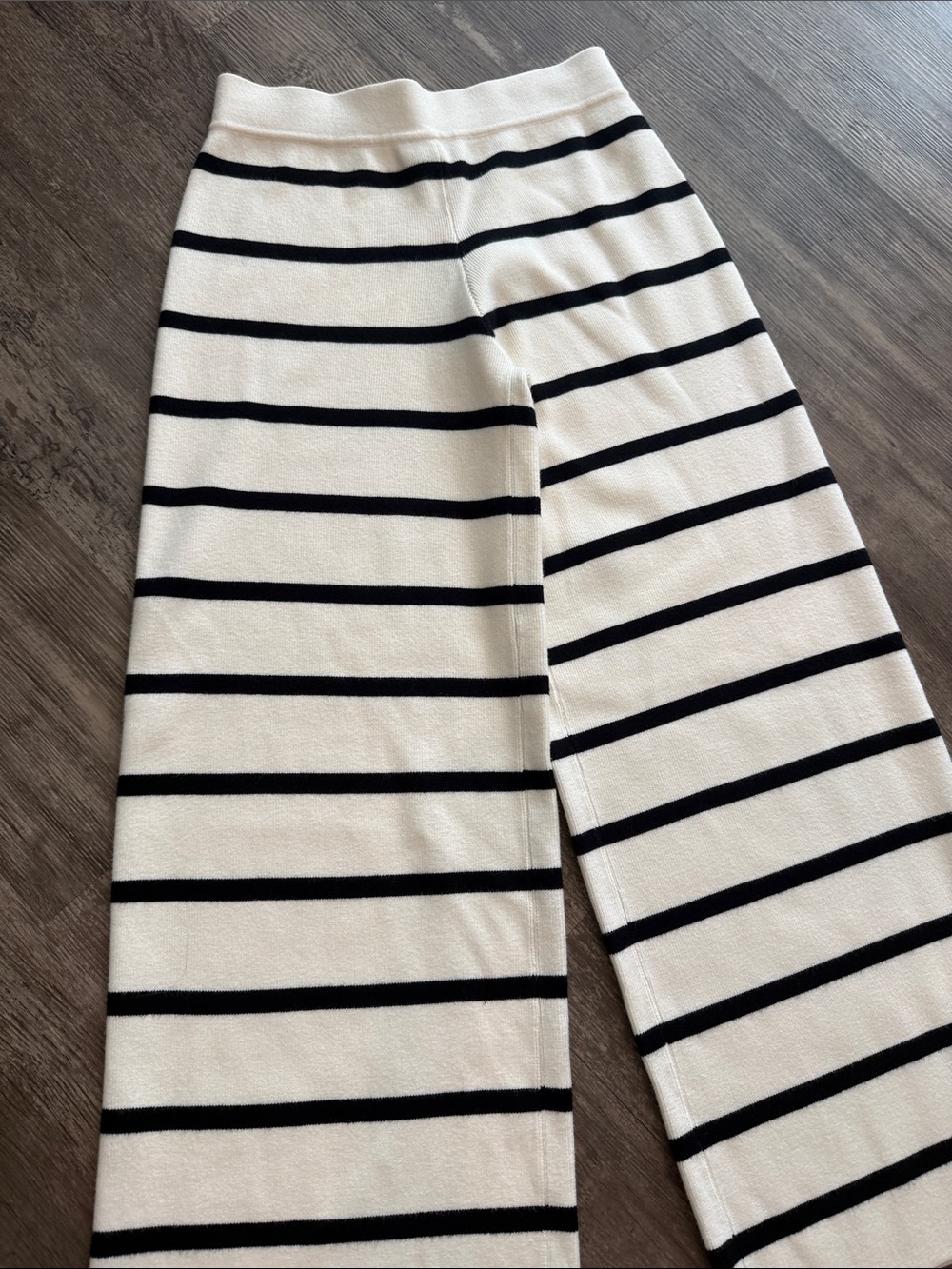 VICI Black and Cream Striped Knit Lounge Pant - Picture 3 of 8